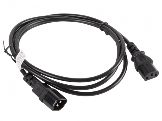 Удлинитель LANBERG CA-C13E-10CC-0018-BK POWER SUPPLY CABLE IEC 320 C13-> C14 1.8M BLACK