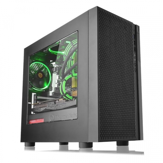 Корпус MidiTower ThermalTake Versa H18 window w/o black (MidiATX)