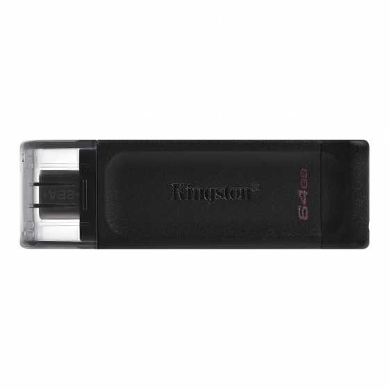 Флешка USB 64GB Kingston DataTraveler 70 (USB-C, Black)