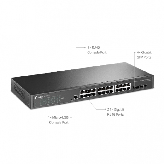 Коммуникатор 24port 10/100/1000 TP-Link TL-SG3428 (4xSFP+, Smart)