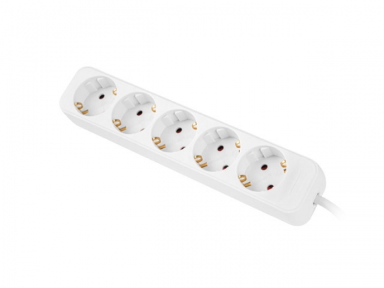 Сетевой фильтр LANBERG PS0-05F-0150-W (5 SOCKETS 1.5M, SCHUKO, WHITE)