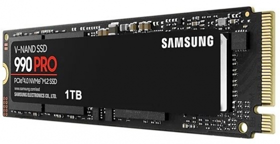 Накопитель SSD M.2 1TB SAMSUNG MZ-V9P1T0BW 990 PRO (M.2 2280, PCI-E x 4, Reading 7450 MB/s, Writing 6900 Mb/s)