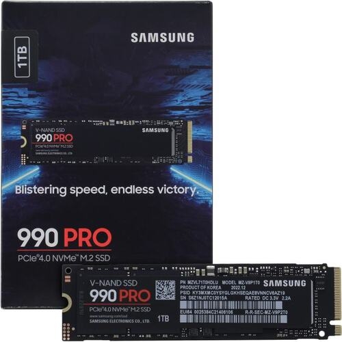 Накопитель SSD M.2 1TB SAMSUNG MZ-V9P1T0BW 990 PRO (M.2 2280, PCI-E x 4, Reading 7450 MB/s, Writing 6900 Mb/s)