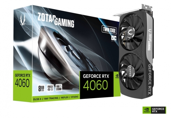 Видеокарта 8GB Zotac GeForce RTX4060 Twin Edge (17000MHz, GDDR6, 128bit, HDMI/3xDP)