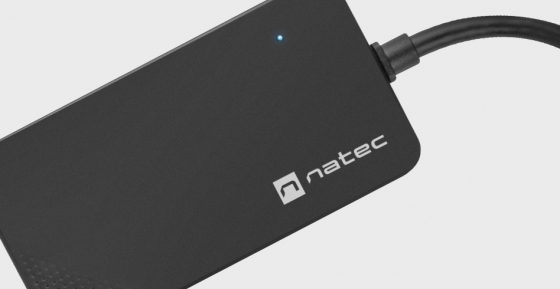 Коммуникатор USB-HUB Natec SILKWORM (4port, USB-C 3.0, Black)