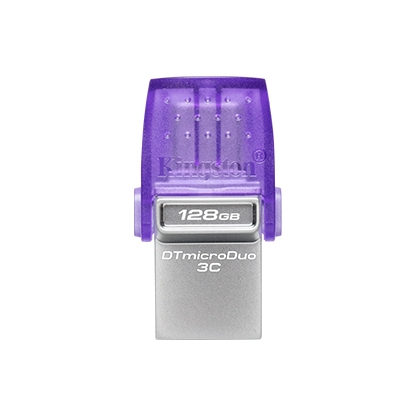 Флешка USB 128GB Kingston DataTraveler MicroDUO 3C Dual (USB 3.2 + USB-C, Purple)