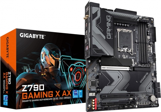 Мат. плата Gigabyte Z790 GAMING X AX (S-1700, Z790, HDMI, DP, 3xPCI-E, 4DDR5, 4xM.2, SATAIII RAID SATA3, Wi-Fi, 2.5GbLAN)