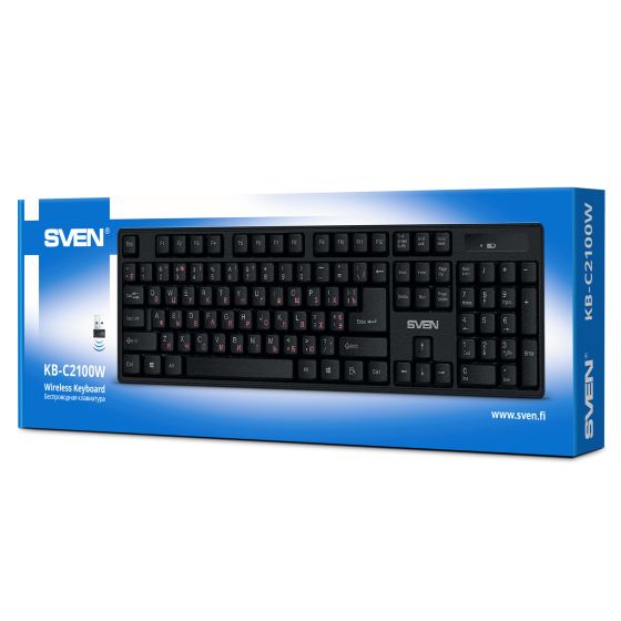 Клавиатура беспроводная SVEN KB-C2100W (Black)