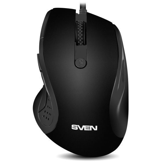 Мышь SVEN RX-113 (5+1 keys, 800-2000DPI, Soft Touch, 1.5m, Black)