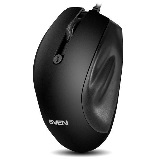 Мышь SVEN RX-113 (5+1 keys, 800-2000DPI, Soft Touch, 1.5m, Black)