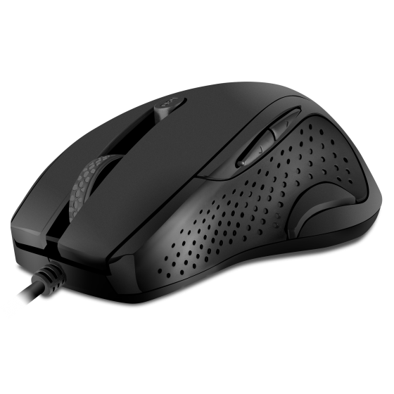 Мышь SVEN RX-113 (5+1 keys, 800-2000DPI, Soft Touch, 1.5m, Black)