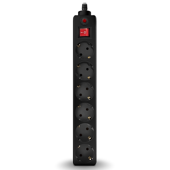 Сетевой фильтр SVEN Optima 6 5.0 (6 Euro Sockets, 5.0m, Black, 2300W)