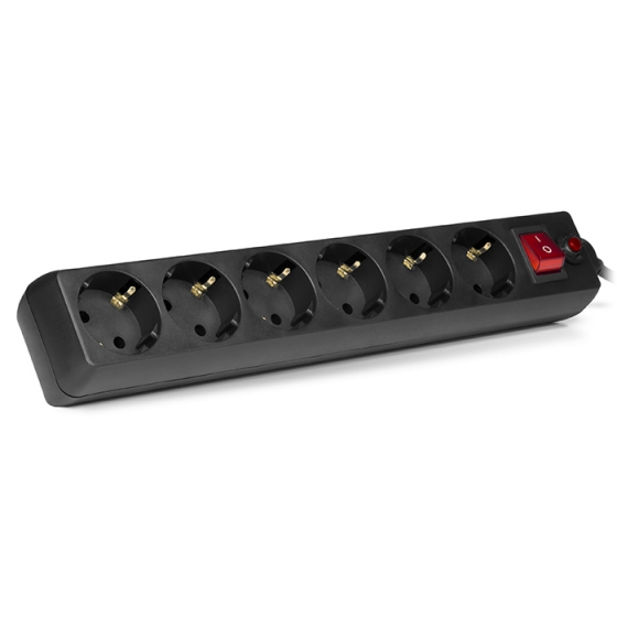 Сетевой фильтр SVEN Optima 6 5.0 (6 Euro Sockets, 5.0m, Black, 2300W)