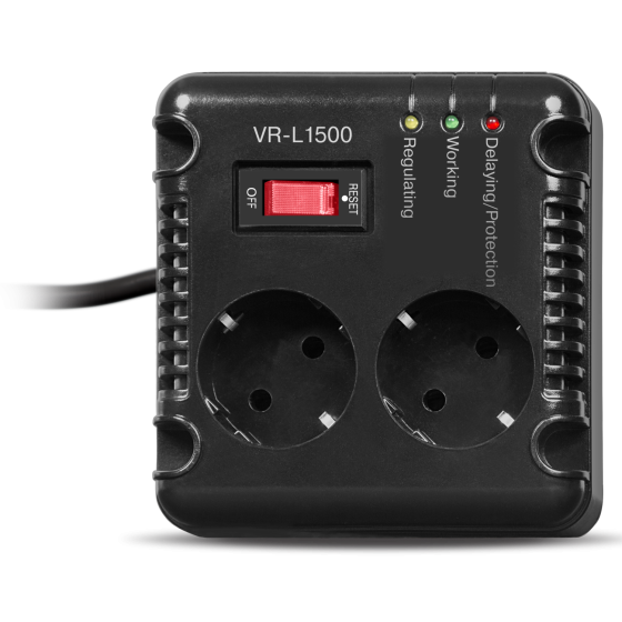 Автоматический стабилизатор напряжения SVEN VR-L1500 (500W, 2xCEE7/4+1xІЕС 320)