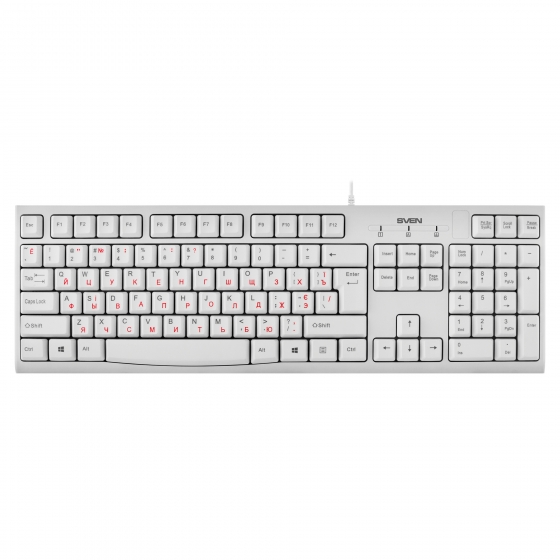Клавиатура SVEN KB-S300 (USB, White)