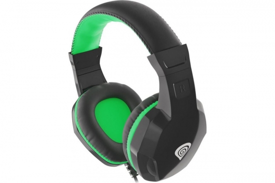 Наушники с микрофоном Genesis NSG-1435 ARGON 100 Black-Green, Gaming (Mini-Jack)