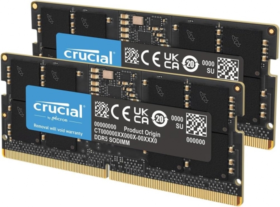 Модуль памяти DIMM 64GB DDR5 Crucial CT2K32G56C46U5 (2x32GB, 5600MHz)