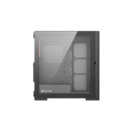 Корпус MidiTower XYZ TITANIUM MESH Black (w/o PSU, Side TG, 4x Integrated A-RGB Fans, X-CS-TITANIUMMESH-B)
