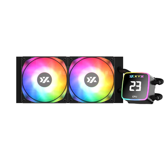 Кулер система жидкостного охлаждения XYZ AQUAPULSE 240 Black (INTEL/AMD, A-RGB Screen, X-WC-AQUA-240B) Кулер система жидкостного охлаждения XYZ AQUAPULSE 240 Black (INTEL/AMD, A-RGB Screen, X-WC-AQUA-240B)