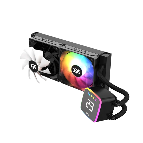 Кулер система жидкостного охлаждения XYZ AQUAPULSE 240 Black (INTEL/AMD, A-RGB Screen, X-WC-AQUA-240B) Кулер система жидкостного охлаждения XYZ AQUAPULSE 240 Black (INTEL/AMD, A-RGB Screen, X-WC-AQUA-240B)