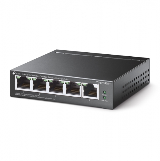 Коммуникатор 5port 10/100 TP-Link TL-SF1005P (4xPOE, 67W, Metal)