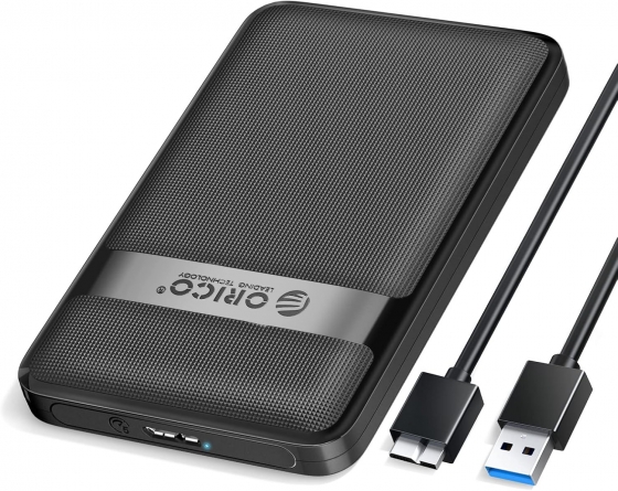 Жесткий диск внешний корпус для HDD/SSD Orico 2577U3-V1-BK-EP-HW (ABS Plastic?, 2.5