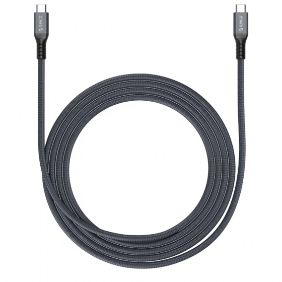 Кабель Orico TBZ4-20-GY-BP (Thunderbolt 4, up to 40Gbps, up to 100W, 1x8K@60Hz or 2x4K@60Hz, 2.0m)