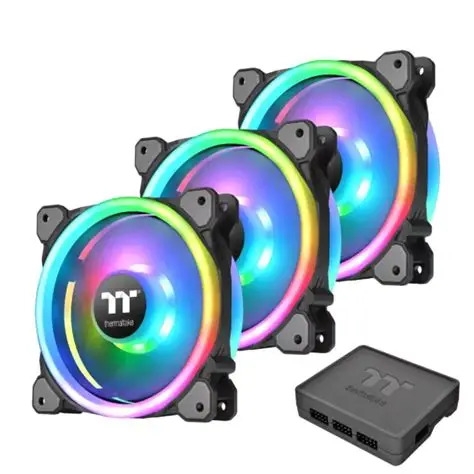 Кулер вентилятор для корпуса Thermaltake Riing Trio 14 RGB TT Premium 3-Pack (140x140x25mm, 500-1400rpm, 60.68CFM, 26.5Db)
