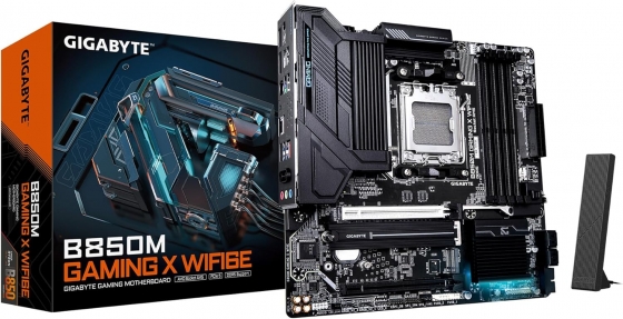Мат. плата Gigabyte B850M GAMING X WF6E (S-AM5, B850, HDMI/DP, 2xPCI-E, 4DDR5, 2xM.2, 2.5GbLAN, Wi-Fi 6E) Мат. плата Gigabyte B850M GAMING X WF6E (S-AM5, B850, HDMI/DP, 2xPCI-E, 4DDR5, 2xM.2, 2.5GbLAN, Wi-Fi 6E)