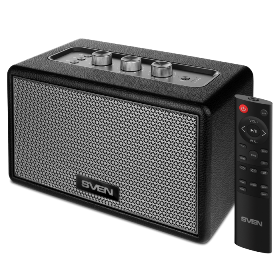 Колонка SVEN HA-950 (60W, MDF/Eco-leather, Bluetooth, USB, Micro SD, R/C, Black) Колонка SVEN HA-950 (60W, MDF/Eco-leather, Bluetooth, USB, Micro SD, R/C, Black)