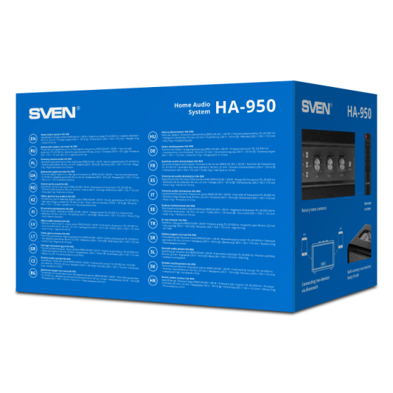 Колонка SVEN HA-950 (60W, MDF/Eco-leather, Bluetooth, USB, Micro SD, R/C, Black) Колонка SVEN HA-950 (60W, MDF/Eco-leather, Bluetooth, USB, Micro SD, R/C, Black)