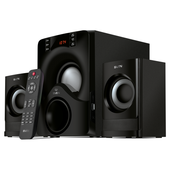 Колонки SVEN MS-312 (2.1, 20W + 2x10W, Bluetooth, FM, USB, Display, R/C, Black) Колонки SVEN MS-312 (2.1, 20W + 2x10W, Bluetooth, FM, USB, Display, R/C, Black)
