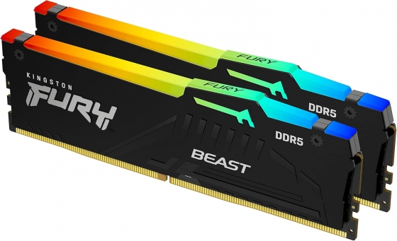 Модуль памяти DIMM 16GB DDR5 Kingston Fury Beast RGB KF556C36BBEAK2-32 (5600MHz) Модуль памяти DIMM 16GB DDR5 Kingston Fury Beast RGB KF556C36BBEAK2-32 (5600MHz)