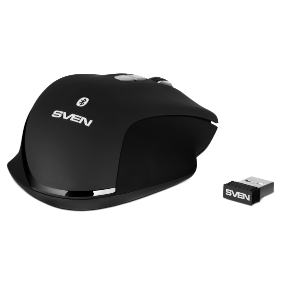 Мышь беспроводная SVEN RX-590SW Silent (2.4Ghz/Bluetooth, 6+1 keys, 1600DPI, Black)