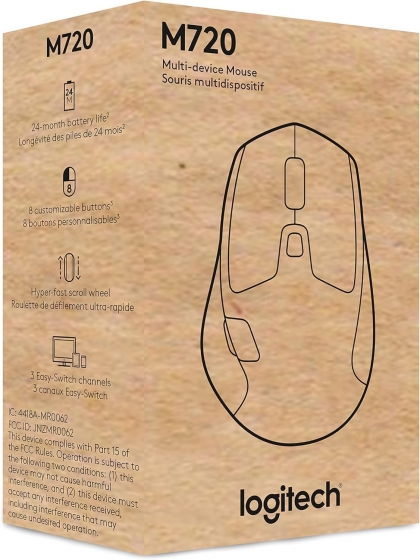 Мышь беспроводная Logitech M720 Triathlon (Bluetooth/USB, Black)