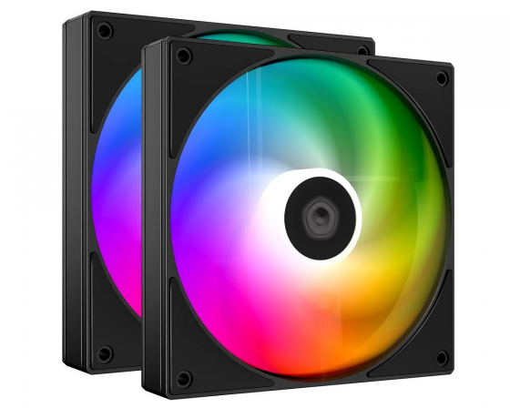Кулер вентилятор для корпуса ID-Cooling AS-140-ARGB-K DUET 2-Pack (140x140x25mm, 300-2000rpm, 72.2CFM, 24.9Db)