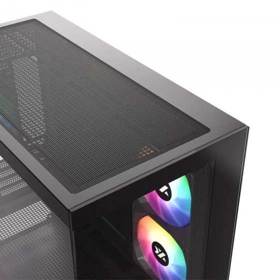 Корпус MidiTower XYZ AURORA X 50 Black (w/o PSU, Side TG, Integrated A-RGB Fans, X-CS-AURORAX-50-B)