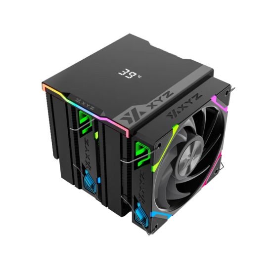 Кулер XYZ Thermax Pro DUO 6 Black (Universal socket INTEL/AMD, PWM, 12x copper heat pipes, X-AC-THERPRODUOB6)