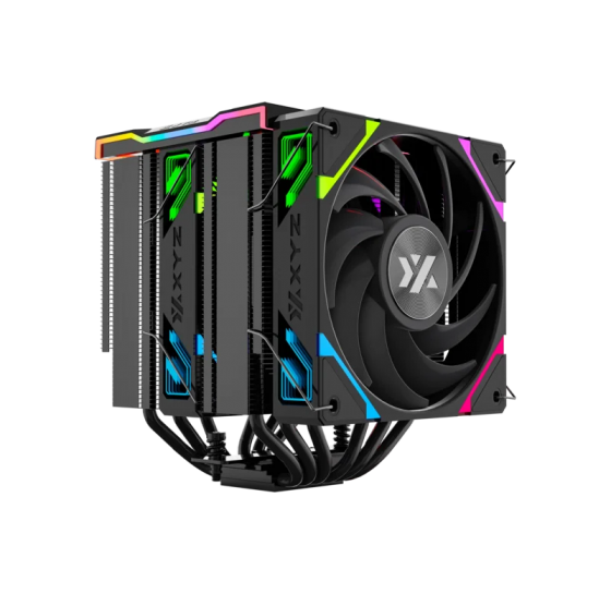 Кулер XYZ Thermax Pro DUO 6 Black (Universal socket INTEL/AMD, PWM, 12x copper heat pipes, X-AC-THERPRODUOB6)