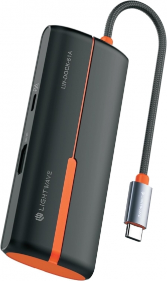 Док-станция Lightwave LW-DOCK-51A (USB-C to 3xUSB-A 3.0, 1xHDMI 4K@30Hz, 1xUSB-C PD3.0 100W)