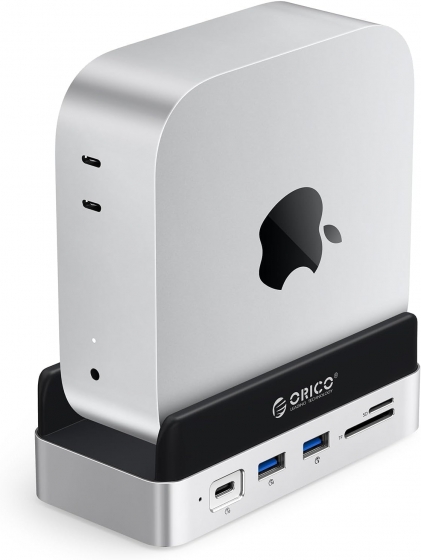 Док-станция Orico VS10-SV-EP MiniDock 10-in-1 (USB-C to 1xUSB-C, 1xUSB-A 3.2, 2xUSB-A 3.0, 1xHDMI, 1xRJ45, Card Reader)