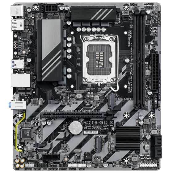 Мат. плата Gigabyte B860M E (S-1851, B860, HDMI, DP, 2DDR5, 2xM.2, PCIe 4.0, GbE LAN) Мат. плата Gigabyte B860M E (S-1851, B860, HDMI, DP, 2DDR5, 2xM.2, PCIe 4.0, GbE LAN)