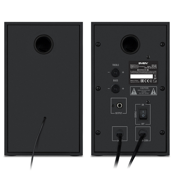 Колонки SVEN SPS-621 (2.0, 2x14W, Bluetooth, Black)