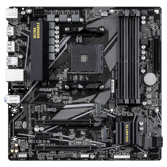 Мат. плата Gigabyte B550M DS3H R2 (S-AM4, B550, HDMI/DP, 2xM.2, 4xSATA, GbLAN, 4xDDR4, mATX)
