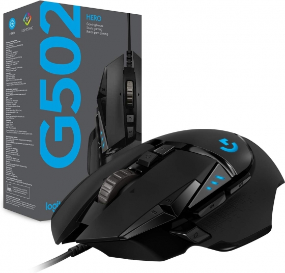 Мышь Logitech G502 Hero (Gaming, USB, Black, 910-005471)