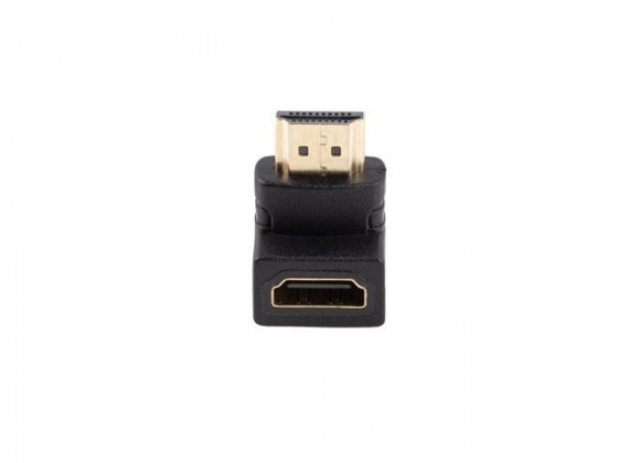 Адаптер LANBERG AD-HDMI-03 (HDMI(M) -> HDMI(F), 4K, Angled Down, Black)