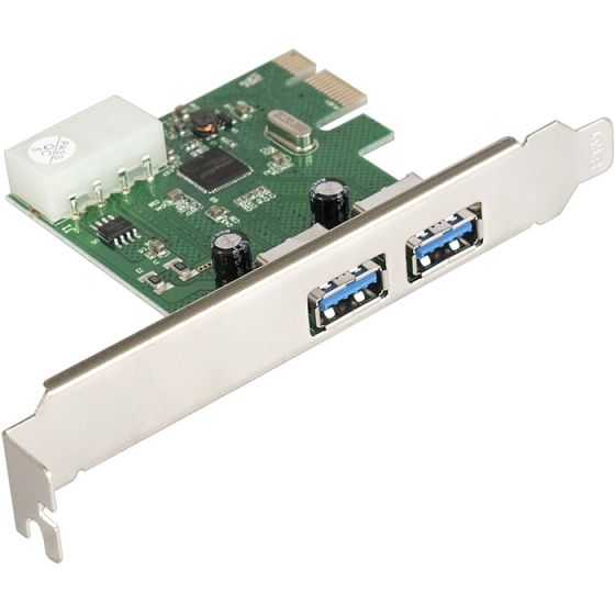 Контроллер ExeGate EXE-319 (PCI-E x1 2.0, 2xUSB 3.0 ext, power)