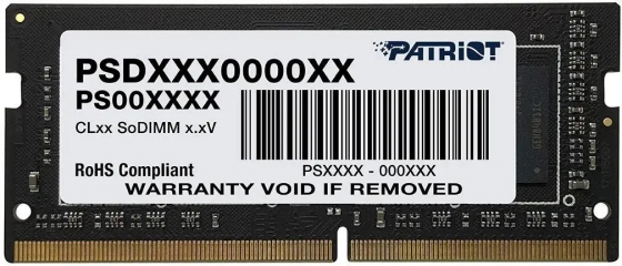 Модуль памяти SODIMM 16GB DDR4 PATRIOT PSD416G32002S (3200MHz) Модуль памяти SODIMM 16GB DDR4 PATRIOT PSD416G32002S (3200MHz)