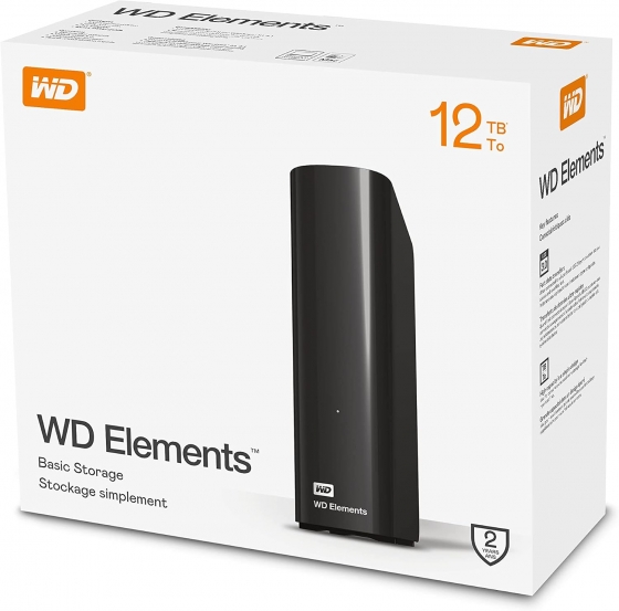Жесткий диск внешний 12TB WD Elements Desktop WDBWLG0120HBK (3.5