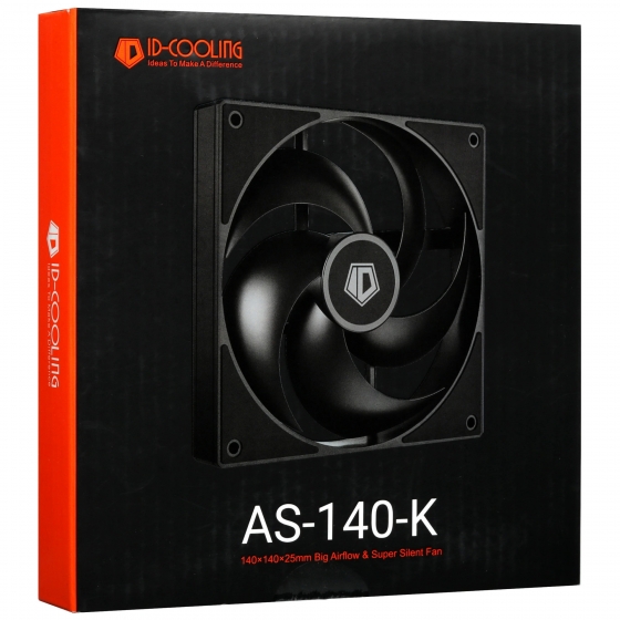 Кулер вентилятор для корпуса ID-Cooling AS-140-K (140x140x25mm, 300-2000rpm, 72.2CFM, 24.9Db, Black) Кулер вентилятор для корпуса ID-Cooling AS-140-K (140x140x25mm, 300-2000rpm, 72.2CFM, 24.9Db, Black)